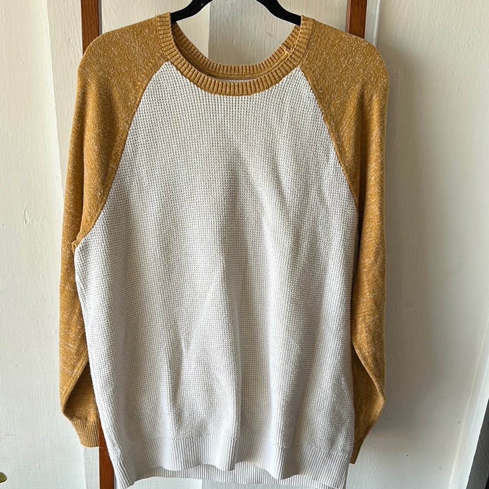 GAP Cream and Mustard Knit Sweater